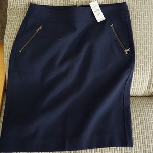 Navy Blue Skirt w/zippered pockets